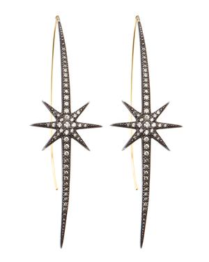 Thin and long Star earrings